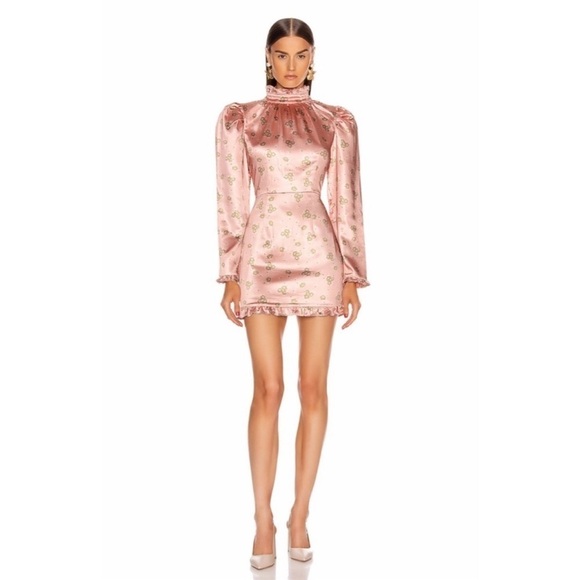 ATOIR INTERMIX Whats on Your Mind Silky Ruffle Floral Mini Dress, Size 6 - Picture 2 of 10